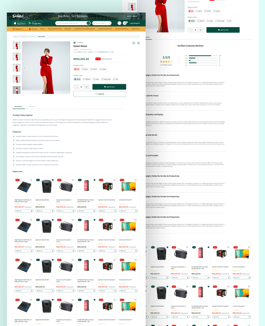 Right buyer screen mockups